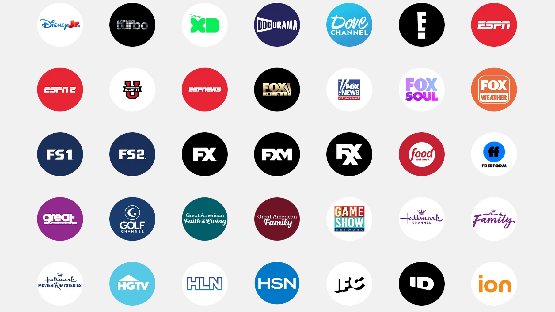 some of the youtube tv channels