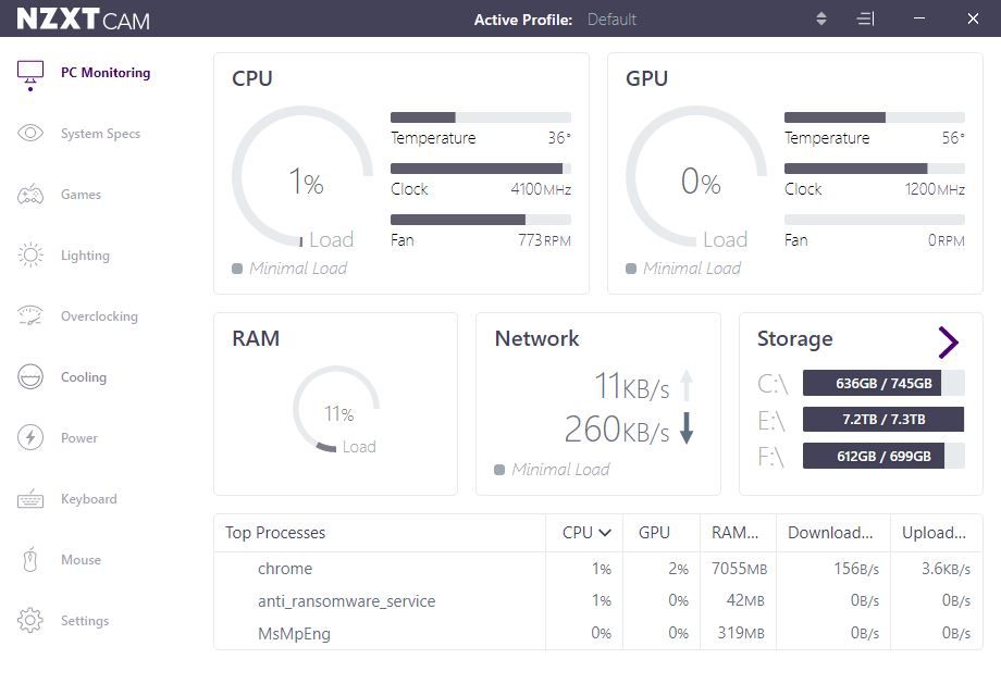 NZXT Monitor Software