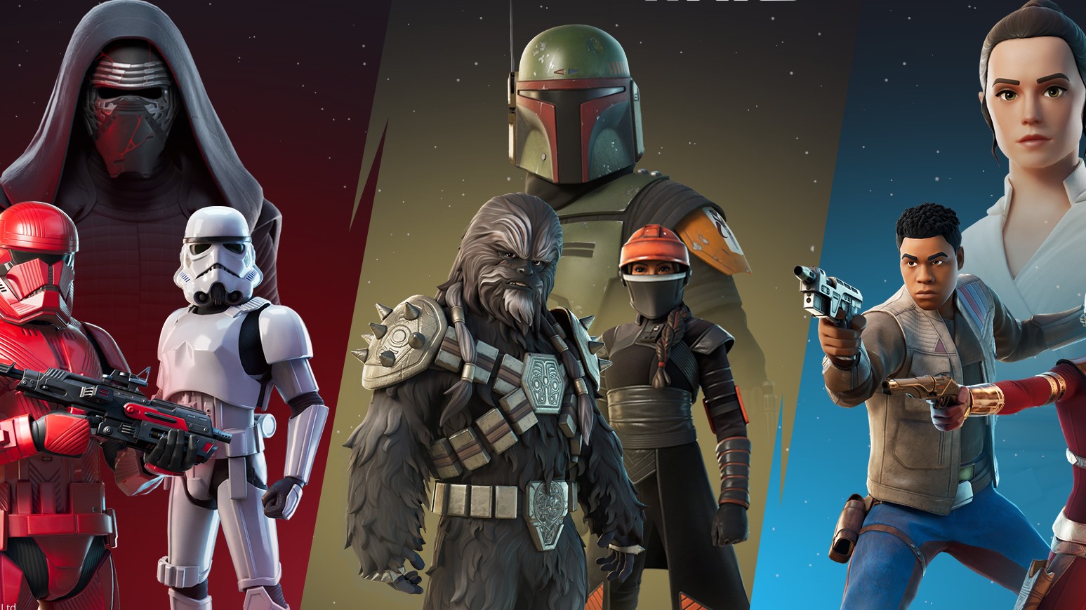 Fortnite's Star Wars collaboration outfits.