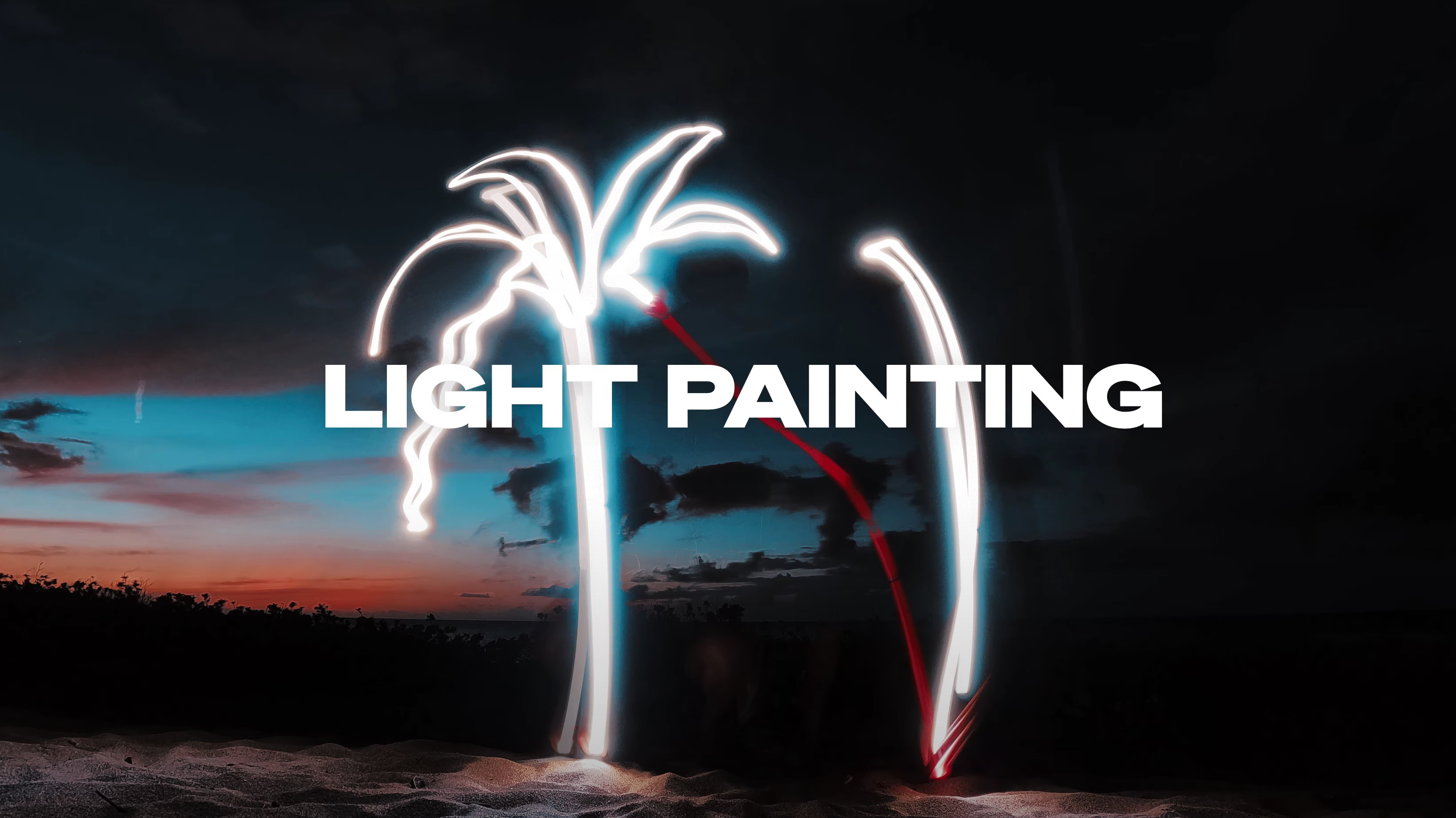 Light Painting om natten med GoPro Hero 11 Black.