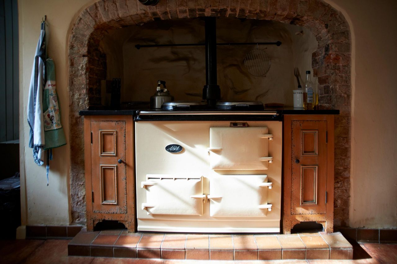 Enduring classic: an original Aga in a country kitchen.