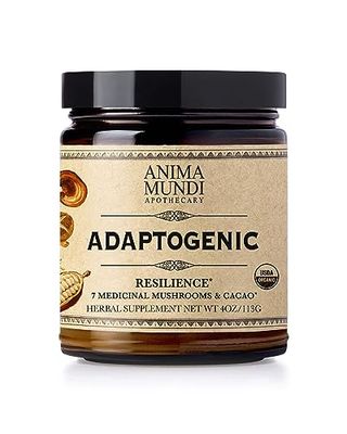 Anima Mundi Organic Mushroom Supplement - Adaptogenic Mushrooms + Cacao - Uplifting Mushroom Powder With Organic Lions Mane, Shiitake, Chaga &Amp; More - Add To Coffee, Tea &Amp; Smoothies (4Oz / 113G)