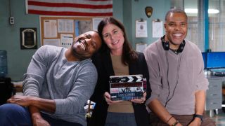 Mekhi Phifer, Maura Tierney, and Eriq La Salle BTS for Law & Order Season 24x10