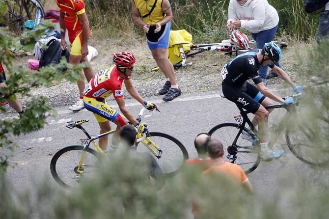 Froome leads Contador on the final climb