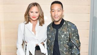 los angeles, ca august 10 chrissy teigen and john legend attend intermix x alc on duty launch dinner with chrissy teigen at jon and vinnys on august 10, 2017 in los angeles, californi photo by stefanie keenangetty images for intermix x alc