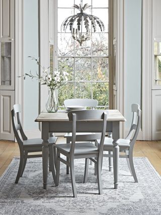 Soft Grey & Pine Dining Table from Cox & Cox