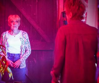 Jean Slater invites Shirley Carter into the drugs den in EastEnders