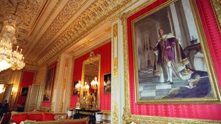 Paintings hanging inside Windsor Castle