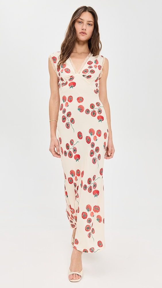 Vrg Grl Vintage Lover Bias Cut Maxi Dress
