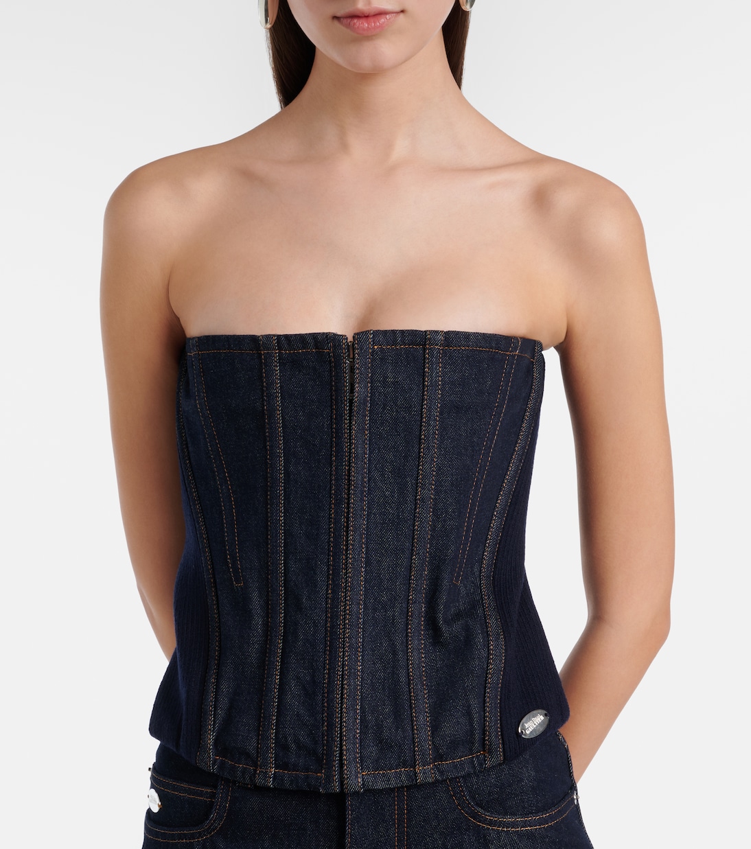 Denim corset in blue - Jean Paul Gaultier