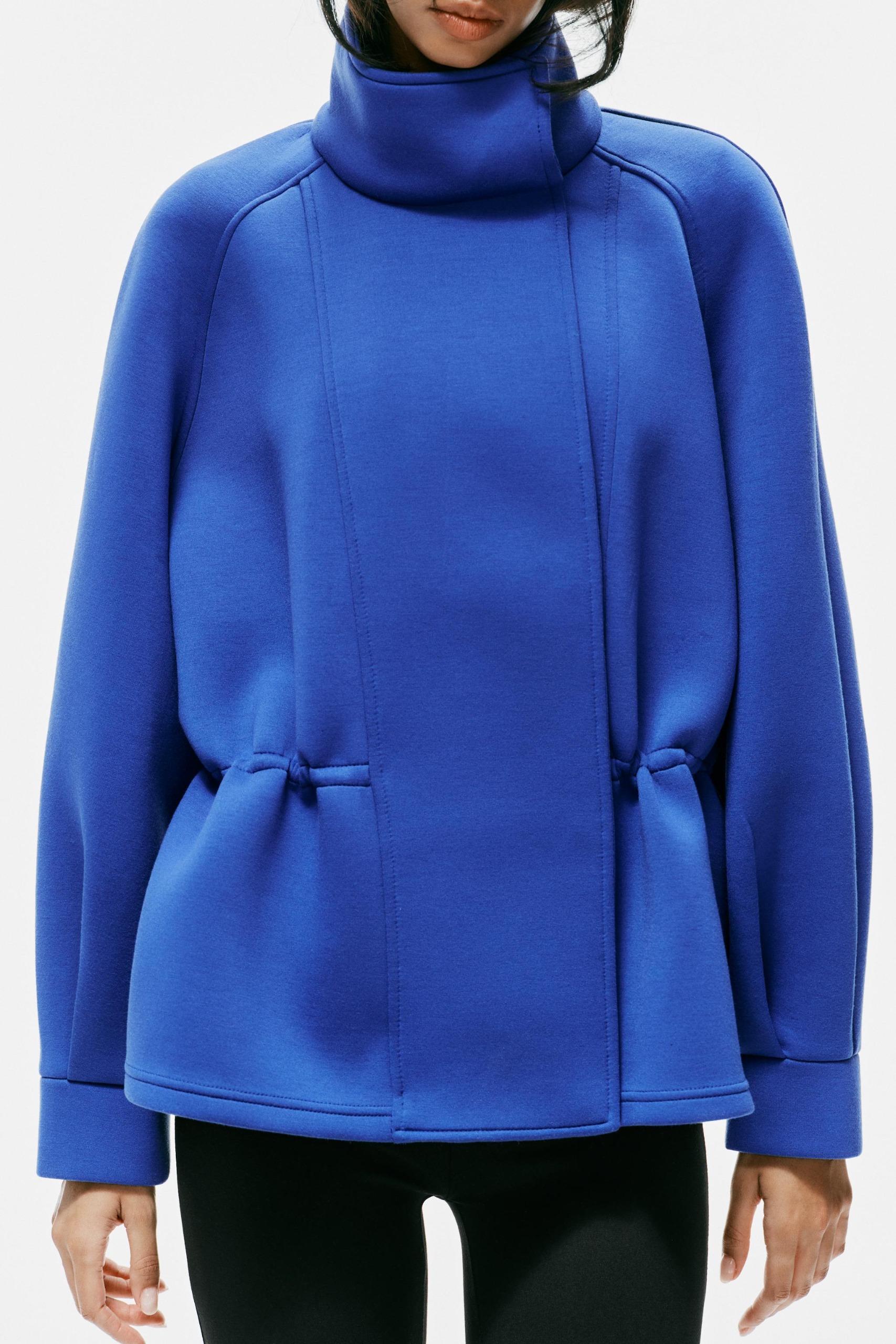 ZARA, Gathered Technical Jacket - Electric Blue - S