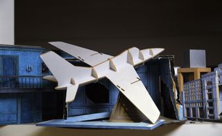 A plane model for a Kanye West tour designed by Es Devlin.