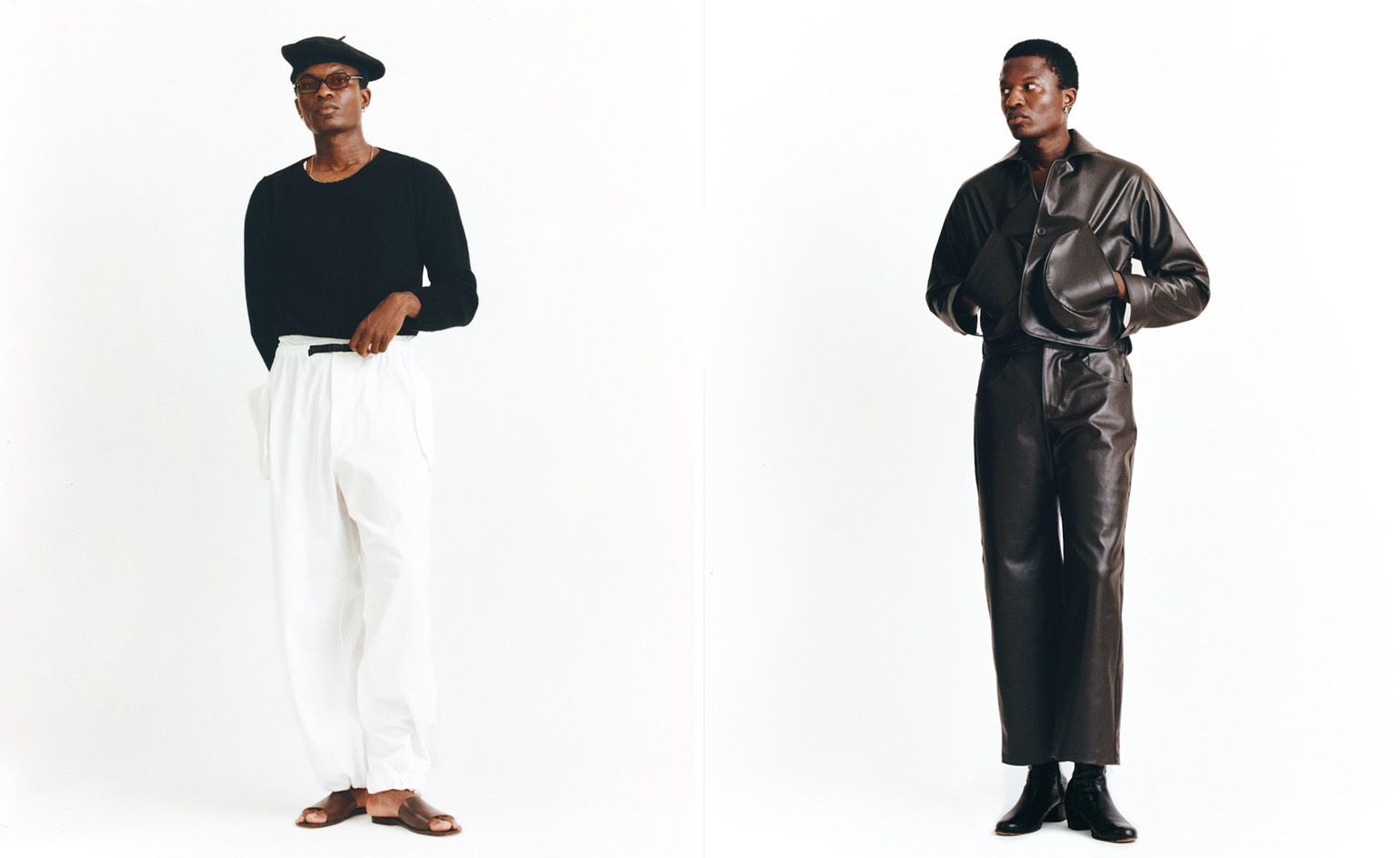 Menswear on model