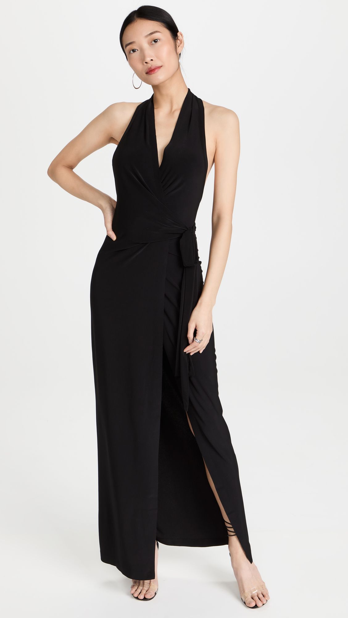 Halter Wrap Straight Gown