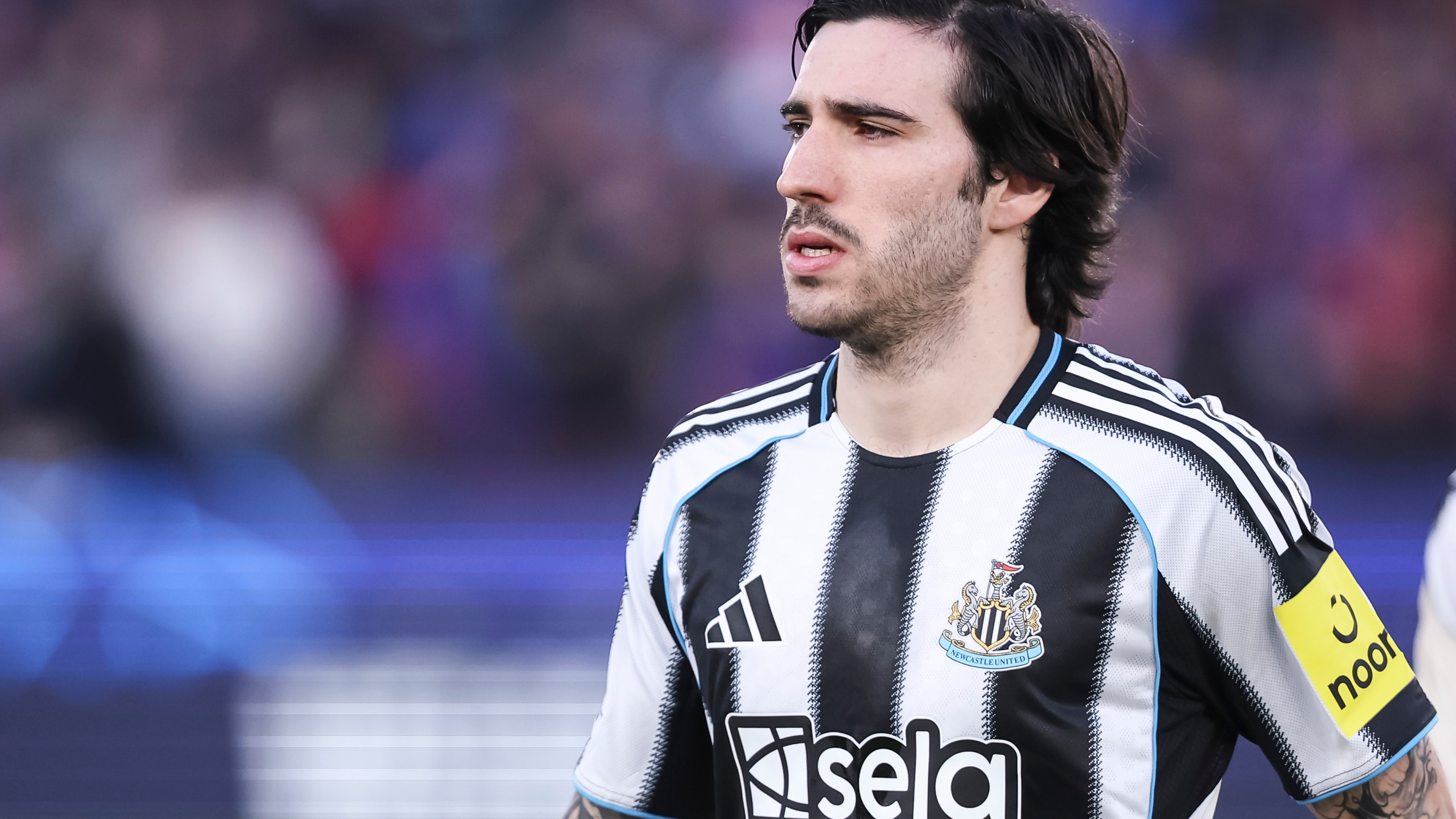 Sandro Tonali playing for Newcastle United