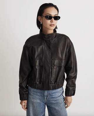 Madewell Leather Bomber Jacket