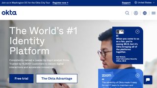 Website screenshot for Okta