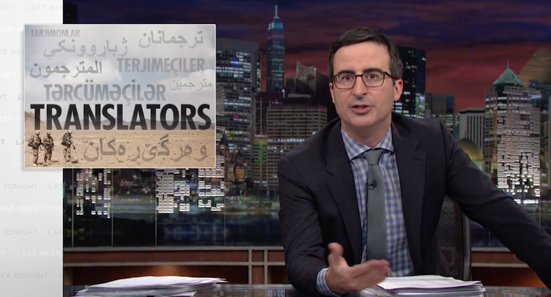 John Oliver shines a hard light on Iraq and Afghanistan&amp;#039;s stranded U.S. military translators