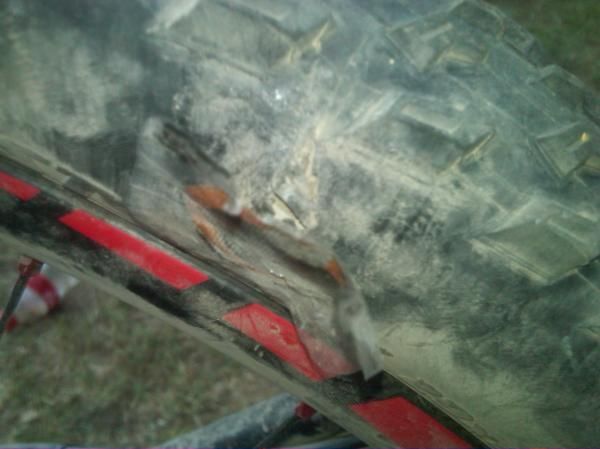 Cheryl Sornson had a tough day due to a serious tire problem