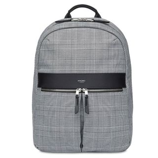 laptop rucksack in grey check