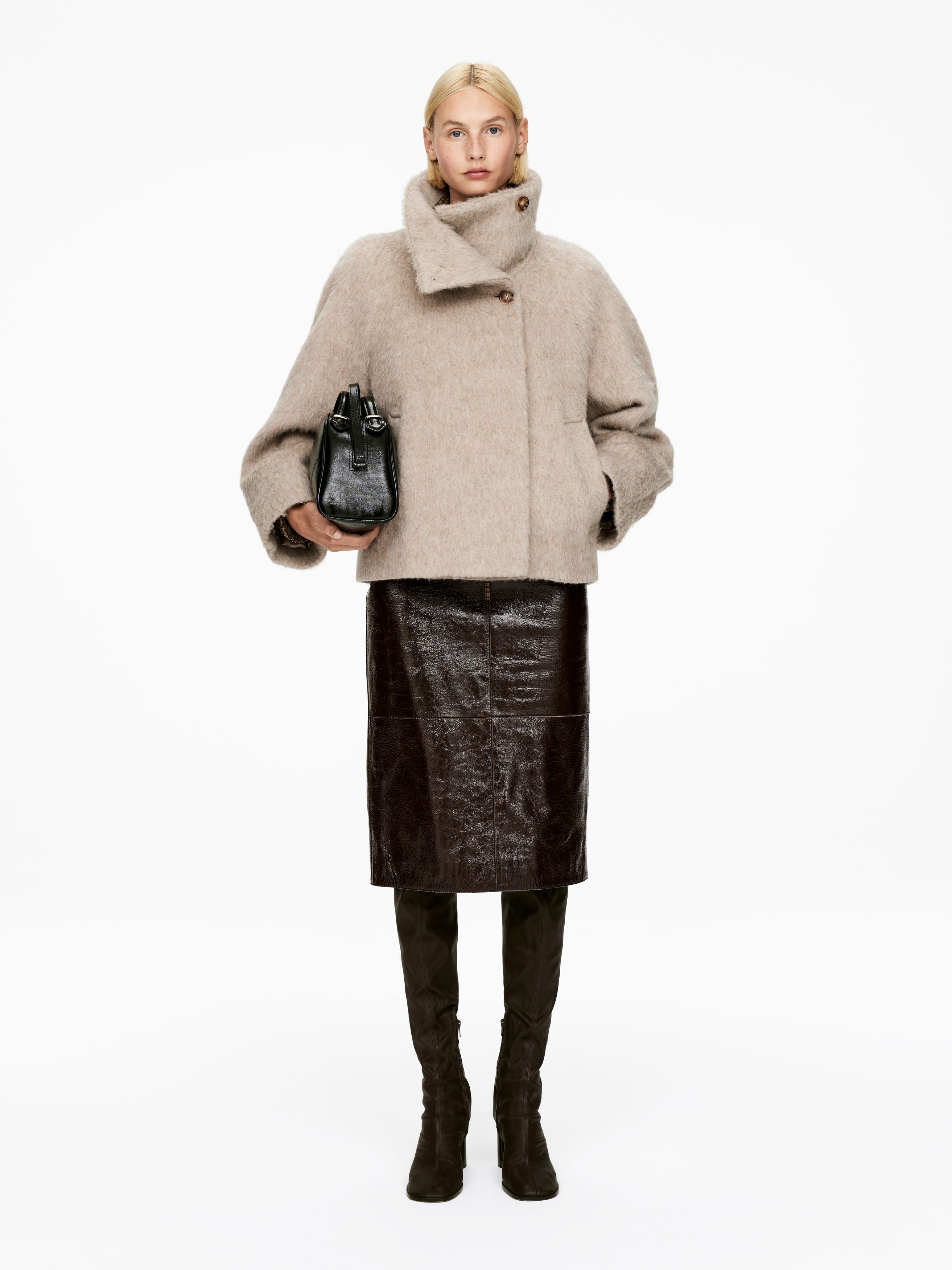 Wool-Alpaca Blend Jacket &amp;ndash; Mole &amp;ndash; Women &amp;ndash; Arket Gb