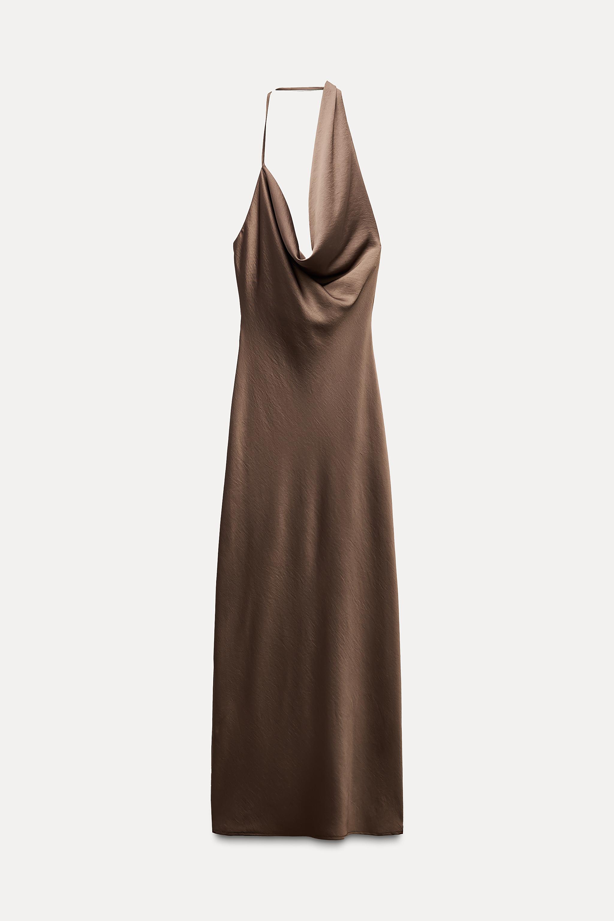 Satin Effect Midi Dress