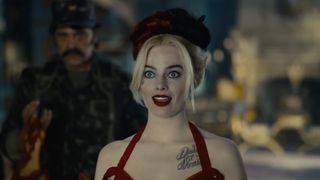 Harley dressed up in The Suicide Squad.