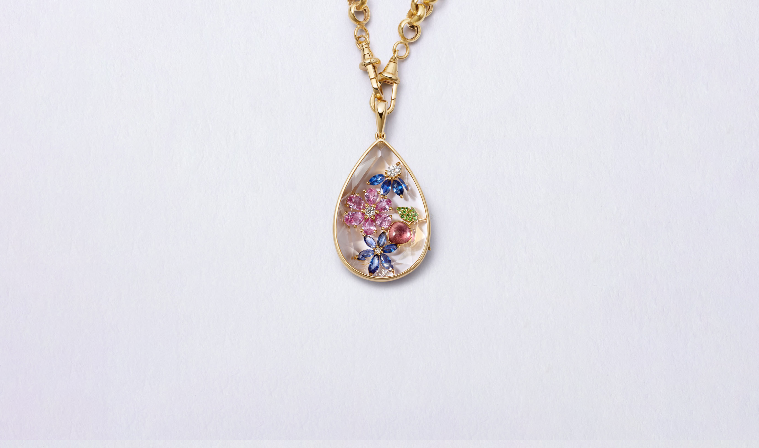 Nova Teardrop Gold Locket 18k