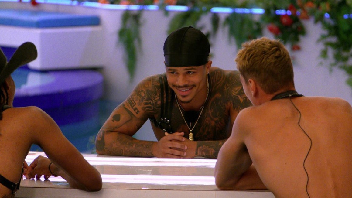 Ace smiling in Love Island USA season 7