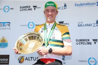 Rohan Dennis (BMC) in the green and gold