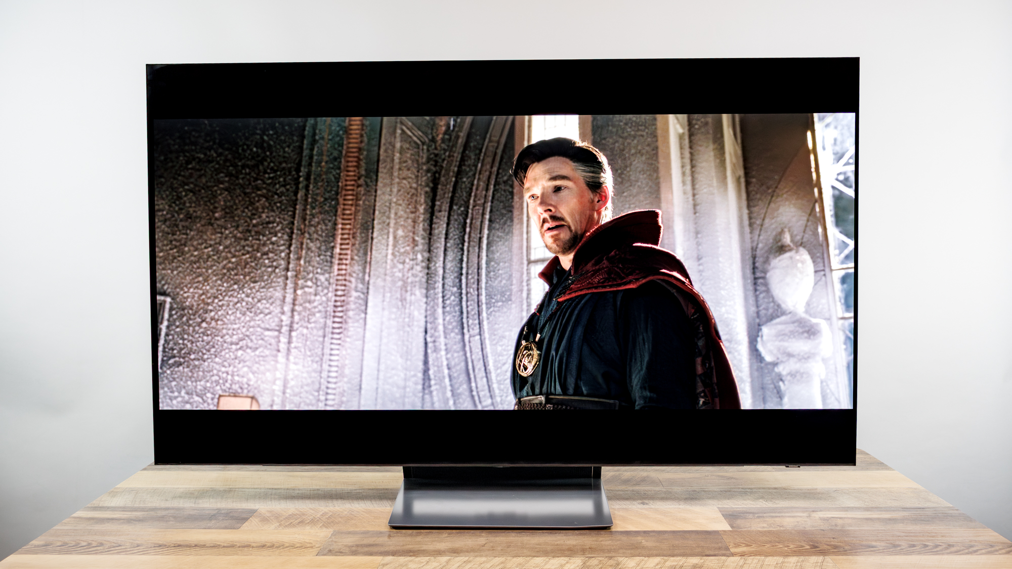 Samsung OLED S90H 4K TV on a desk
