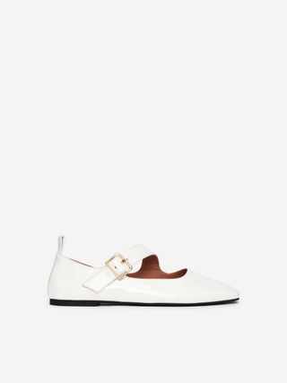 Mary Jane Leather Ballet Flats