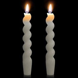 two twisted taper candles
