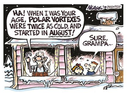 Editorial cartoon polar vortex