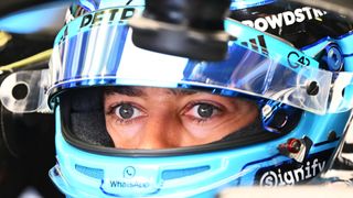 Mercedes driver George Russell in F1 action