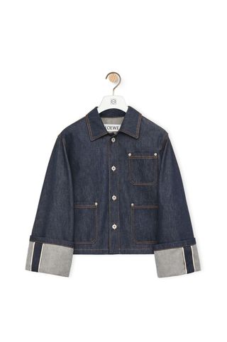 Fisherman turn-up jacket in denim