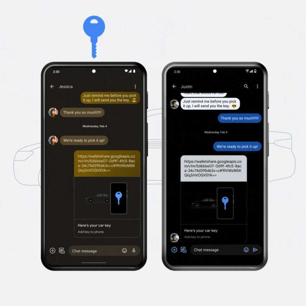 Sharing a digital car key
