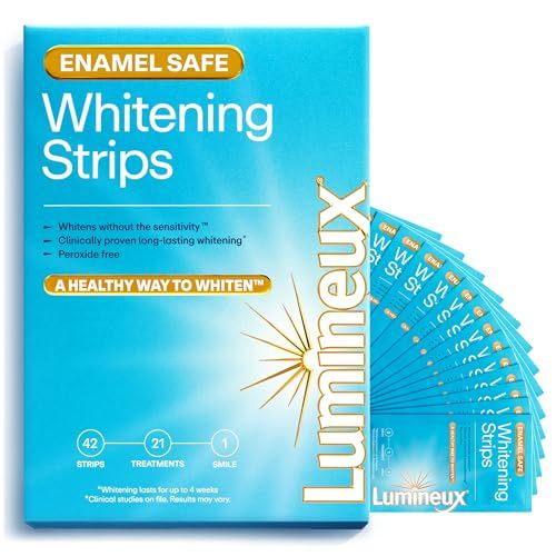 Lumineux Teeth Whitening Strips 21 Treatments – Peroxide Free - Enamel Safe for Whiter Teeth - Whitening Without the Sensitivity - Dentist Formulated - Sensitivity