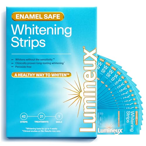 Lumineux Teeth Whitening Strips 21 Treatments &amp;ndash; Peroxide Free - Enamel Safe for Whiter Teeth - Whitening Without the Sensitivity - Dentist Formulated - Sensitivity