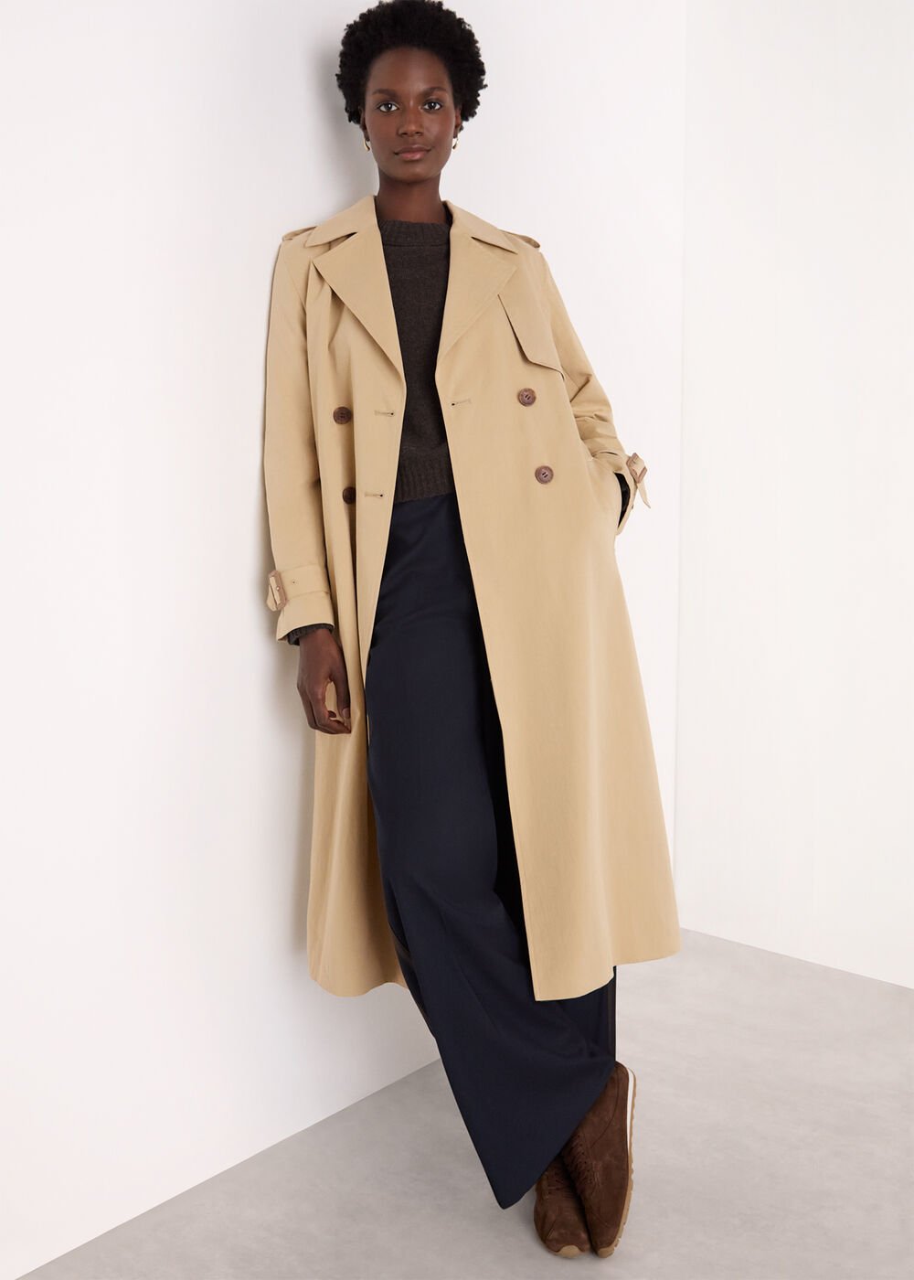 Neutral Valentina Trench Coat
