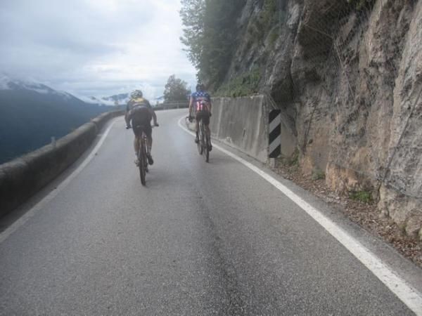 On the way to the finish in Riva del Garda