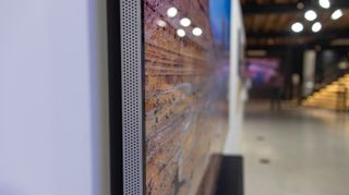 A side angle close up of the Samsung Neo QN800 QLED 8K TV.