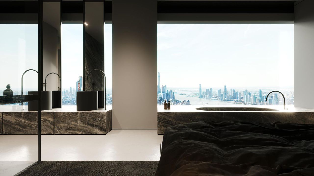 A New York Apartment overlooking the view of the city 