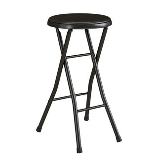 A black kitchen island stool
