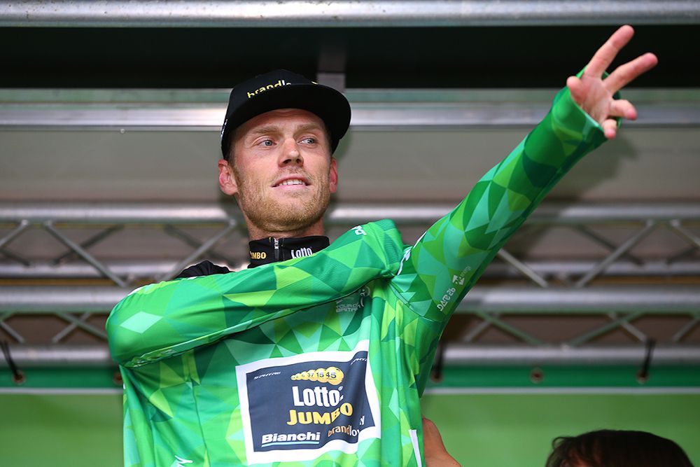 Another day in green at the Tour of Britain for Lars Boom