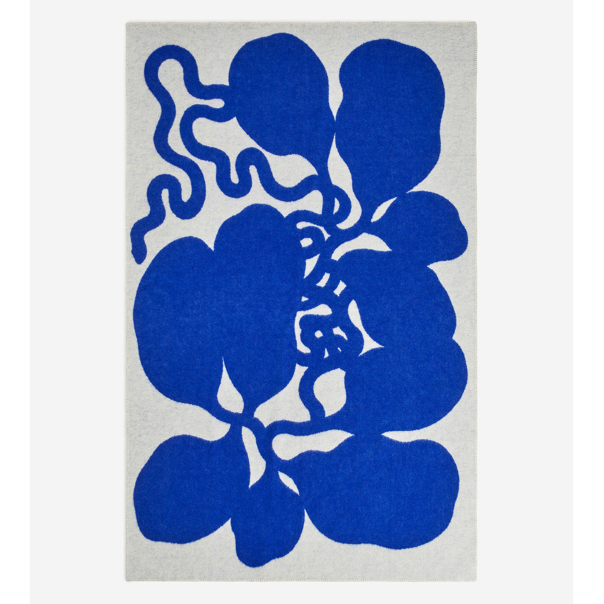 Blue and white blanket