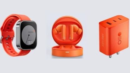 The leaked CMF by Nothing range in orange on a grey background