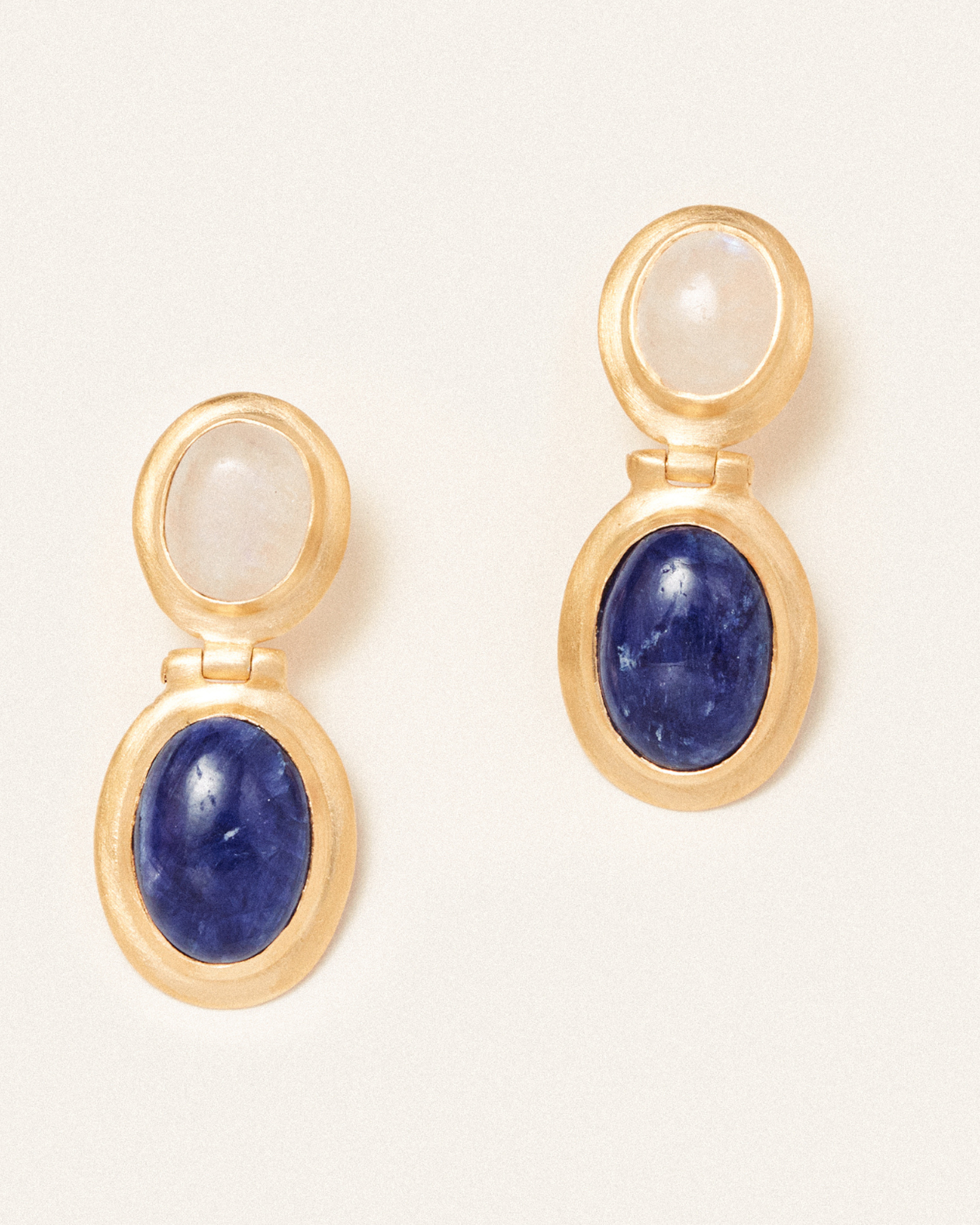 Stella Earrings With Lapis and Moonstone - Pre-Order