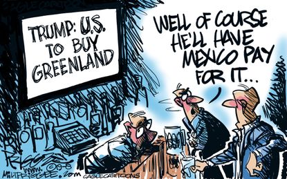 Political Cartoon Trump To Buy Greenland Mexico Pays
