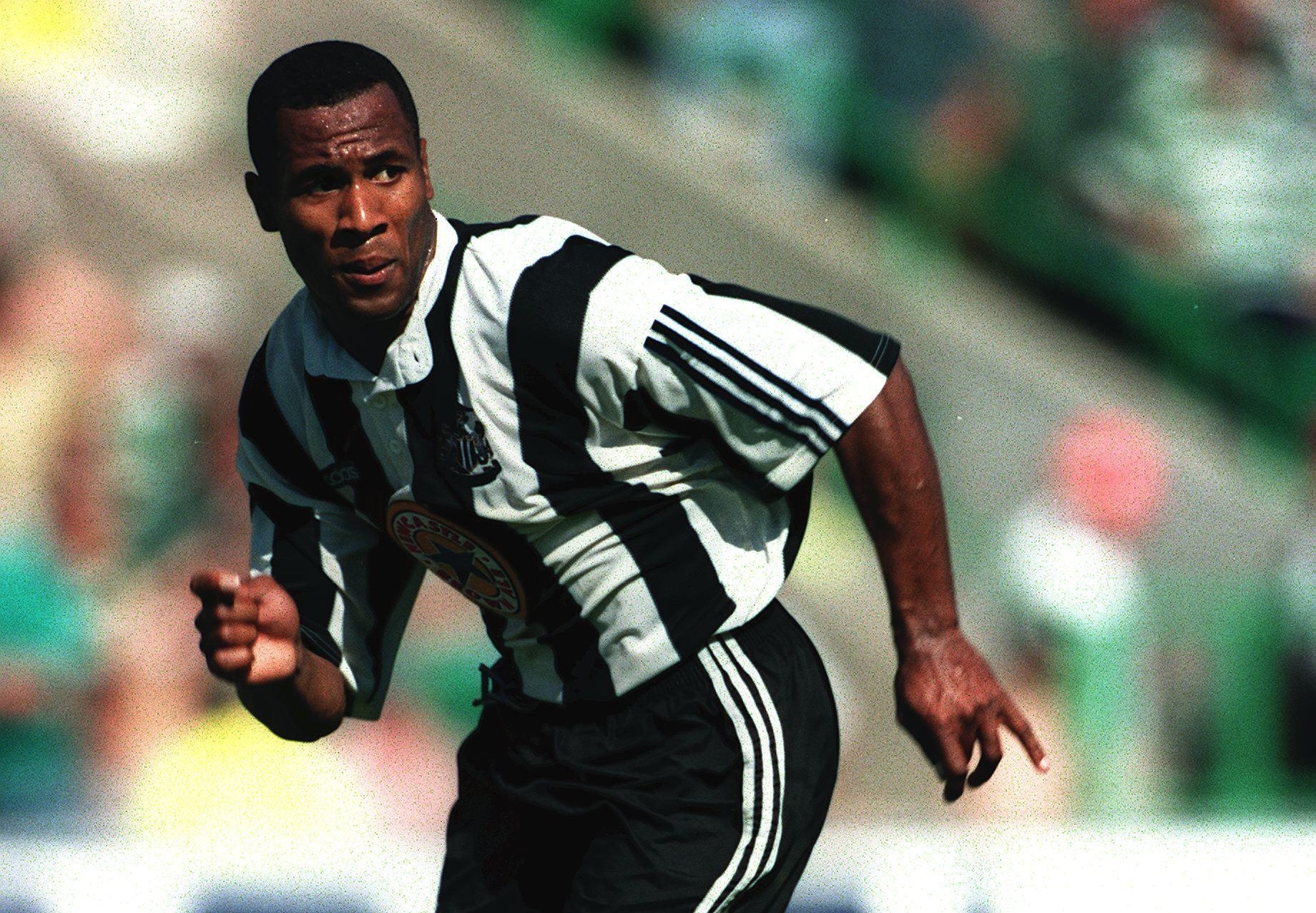 Les Ferdinand in action for Newcastle United, August 1995